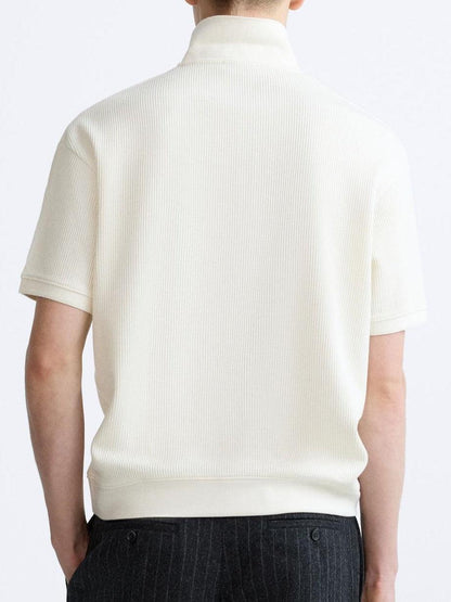 Witte Polo Korte Mouwen Heren Casual Kleding