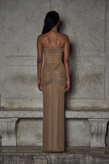 Strapless Maxi Jurk met Glitter voor Dames