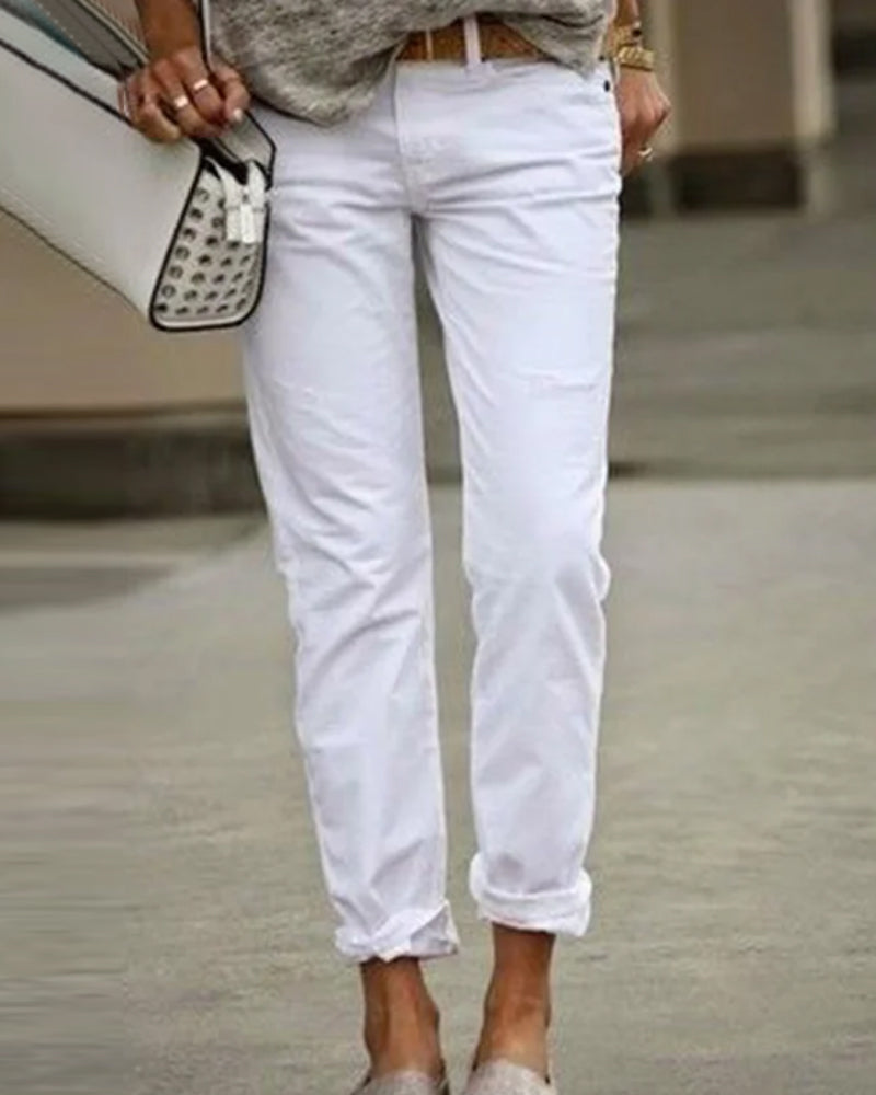 Mannenbroek Effen Kleur Casual Stijlvol → Mannenbroek Simpel Casual Zwart Effen - StudioMarella