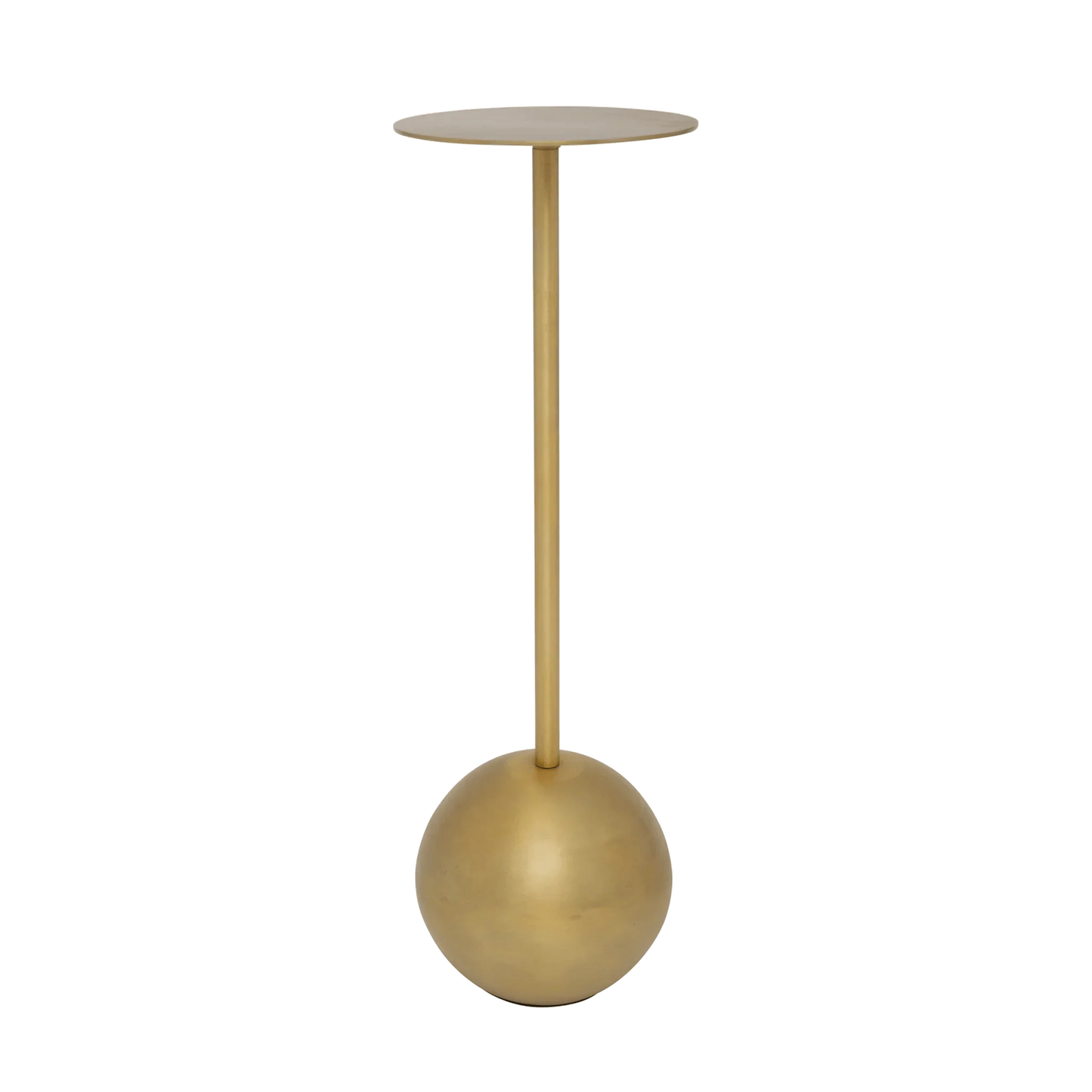 Minimalistische ronde bijzettafel van aluminium met zwarte of gouden afwerking – modern design tafeltje 66 cm hoog
