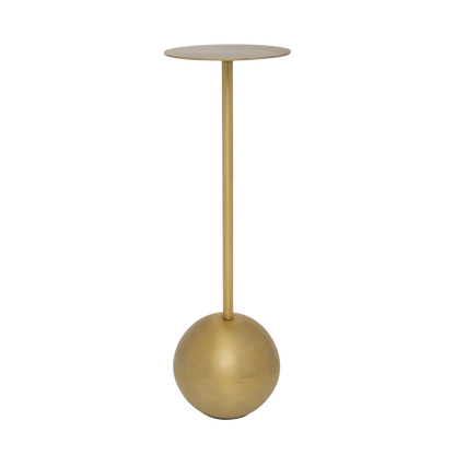Minimalistische ronde bijzettafel van aluminium met zwarte of gouden afwerking – modern design tafeltje 66 cm hoog