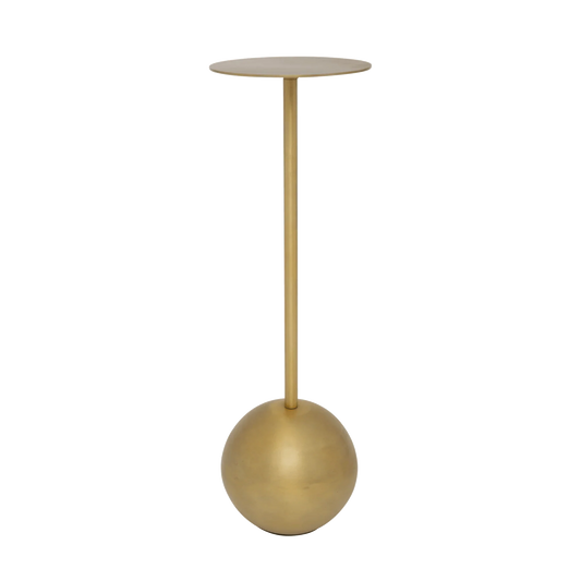 Minimalistische ronde bijzettafel van aluminium met zwarte of gouden afwerking – modern design tafeltje 66 cm hoog