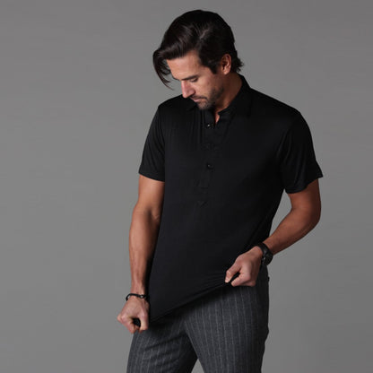 Mannen Poloshirt Korte Mouwen Rekbaar Slim Fit