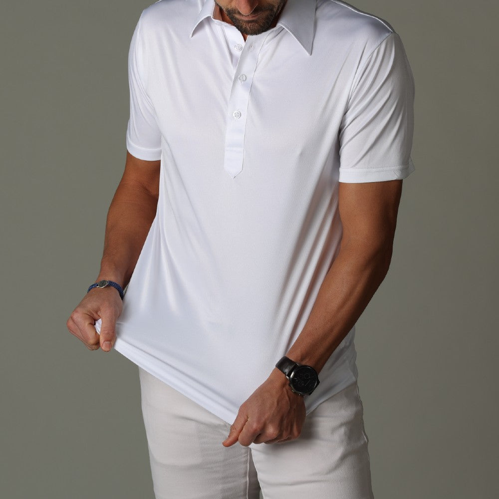 Mannen Poloshirt Korte Mouwen Rekbaar Slim Fit