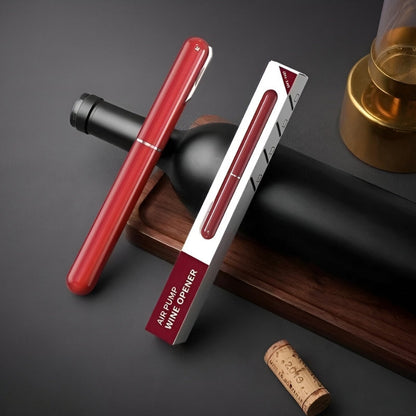Wijnopener op Luchtdruk | Gemakkelijk Kurken Verwijderen | Elegant RVS Design | Wijnfles Opener Zonder Trekken | Compacte Kurkentrekker | Geen Kurkresten | Ergonomische Wijnaccessoire
