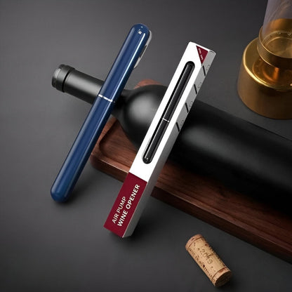 Wijnopener op Luchtdruk | Gemakkelijk Kurken Verwijderen | Elegant RVS Design | Wijnfles Opener Zonder Trekken | Compacte Kurkentrekker | Geen Kurkresten | Ergonomische Wijnaccessoire