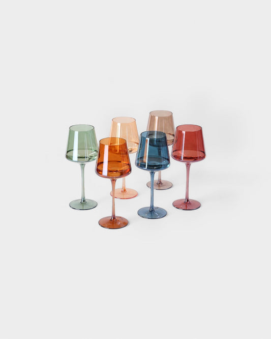 Handgeblazen Regenboog Wijnglazen Set Van 6 Luxe Gekleurd Glas Voor Wijn En Dinertafel