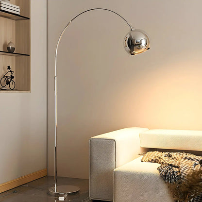 Booglamp Vloerlamp Chroom Zwart Zilver Verstelbaar 180cm E27 Woonkamer Modern