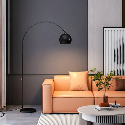 Booglamp Vloerlamp Chroom Zwart Zilver Verstelbaar 180cm E27 Woonkamer Modern