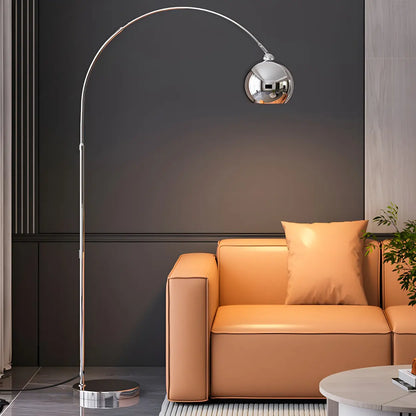 Booglamp Vloerlamp Chroom Zwart Zilver Verstelbaar 180cm E27 Woonkamer Modern