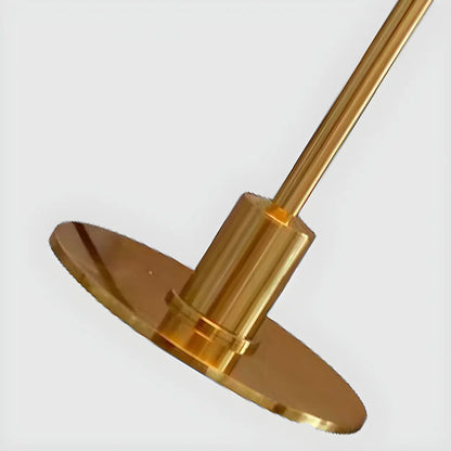 Vintage Tafellamp met Meerlagige Glazen Kap in Amber en Gouden Voet – Moderne Design Bedlamp