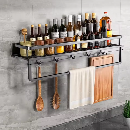 Wandrek Keuken Metaal Met Handdoekhouder 30-50cm Muur Organizer