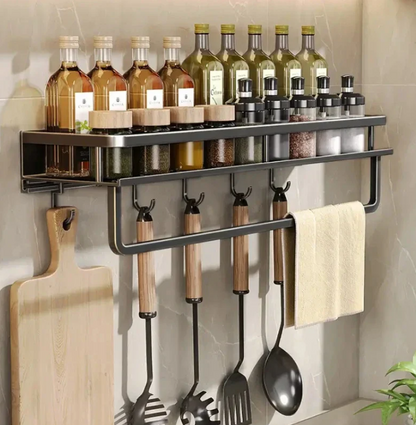 Wandrek Keuken Metaal Met Handdoekhouder 30-50cm Muur Organizer
