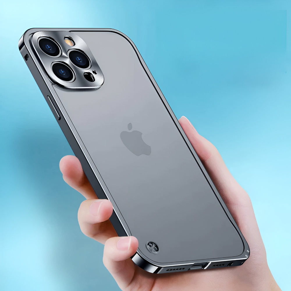 Aluminium Telefoonhoesje Met Polycarbonaatrug en Klickvergrendeling Voor iPhone