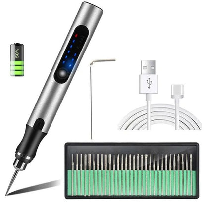 Draadloze Elektrische Graveerpen Met Instelbare Snelheid En Lcd Scherm