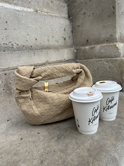 Suède Mini-Tas Gevlochten Stijl Ilyse Look
