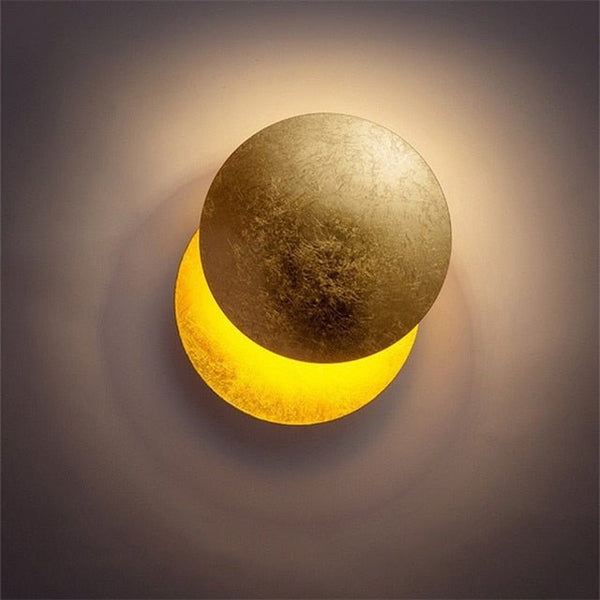 Wandlamp met Maanlicht LED Moderne Scandinavische Stijl Rond Warm Wit Zwart Wit Goud 20 25 cm Sfeerlicht