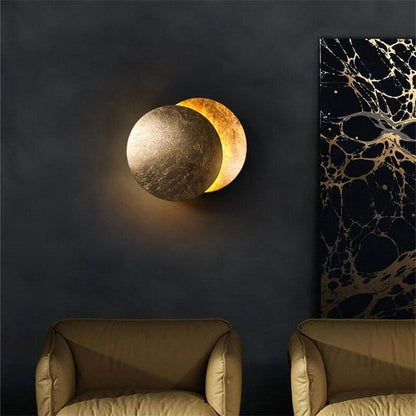 Wandlamp met Maanlicht LED Moderne Scandinavische Stijl Rond Warm Wit Zwart Wit Goud 20 25 cm Sfeerlicht