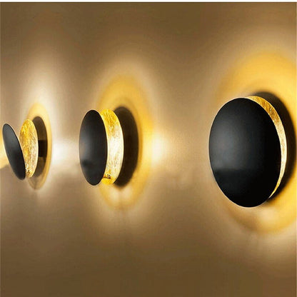 Wandlamp met Maanlicht LED Moderne Scandinavische Stijl Rond Warm Wit Zwart Wit Goud 20 25 cm Sfeerlicht