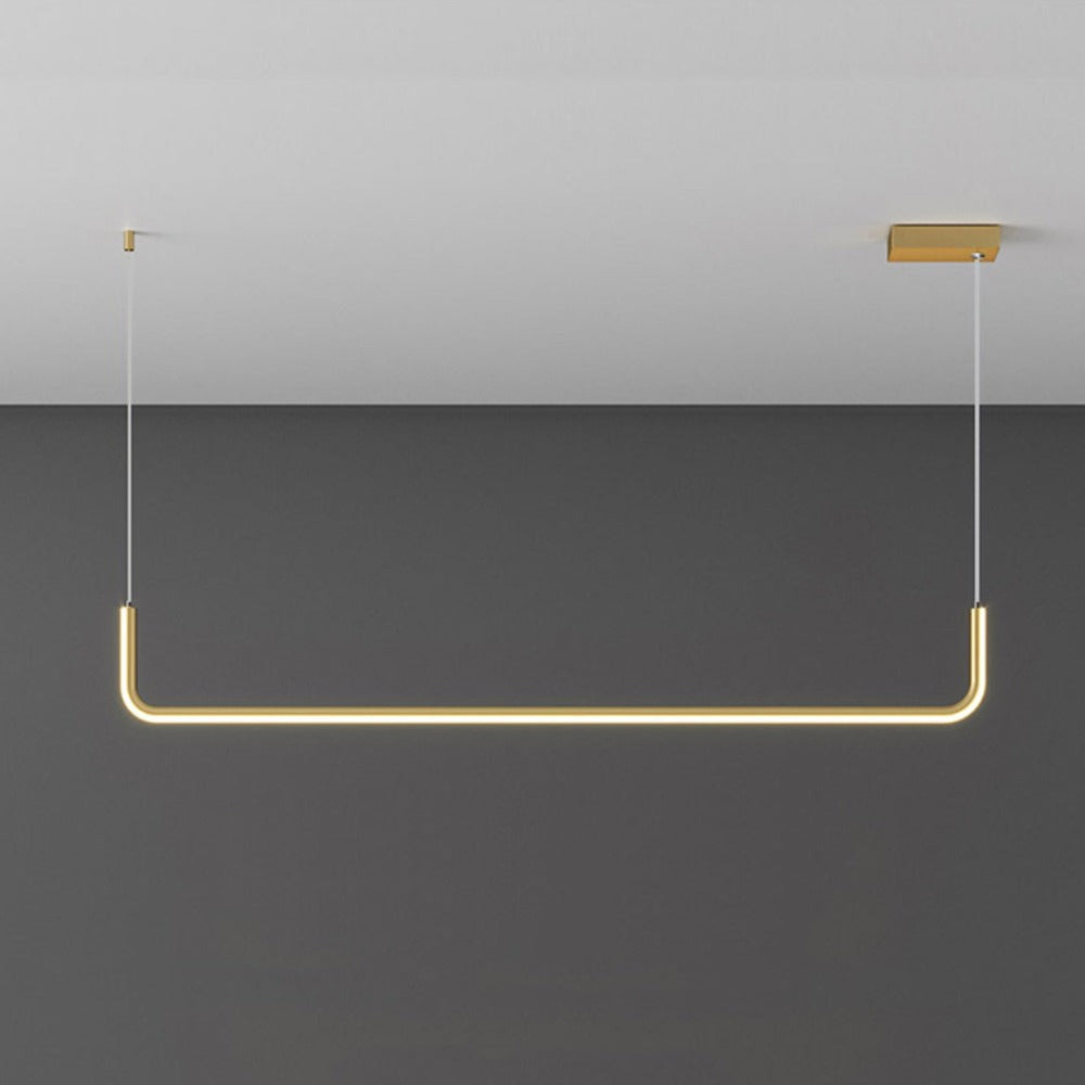 Hanglamp LED Aluminium Zwart Modern Eetkamer Woonkamer Dimbaar Lineaire Pendellamp Minimalistische Plafondlamp Tafel