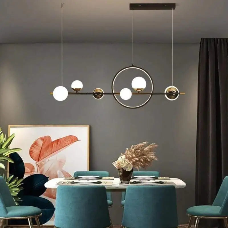 Hanglamp Bol Scandinavisch LED Aluminium Zwart 112cm Dimbaar Design