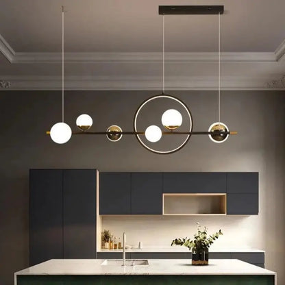 Hanglamp Bol Scandinavisch LED Aluminium Zwart 112cm Dimbaar Design