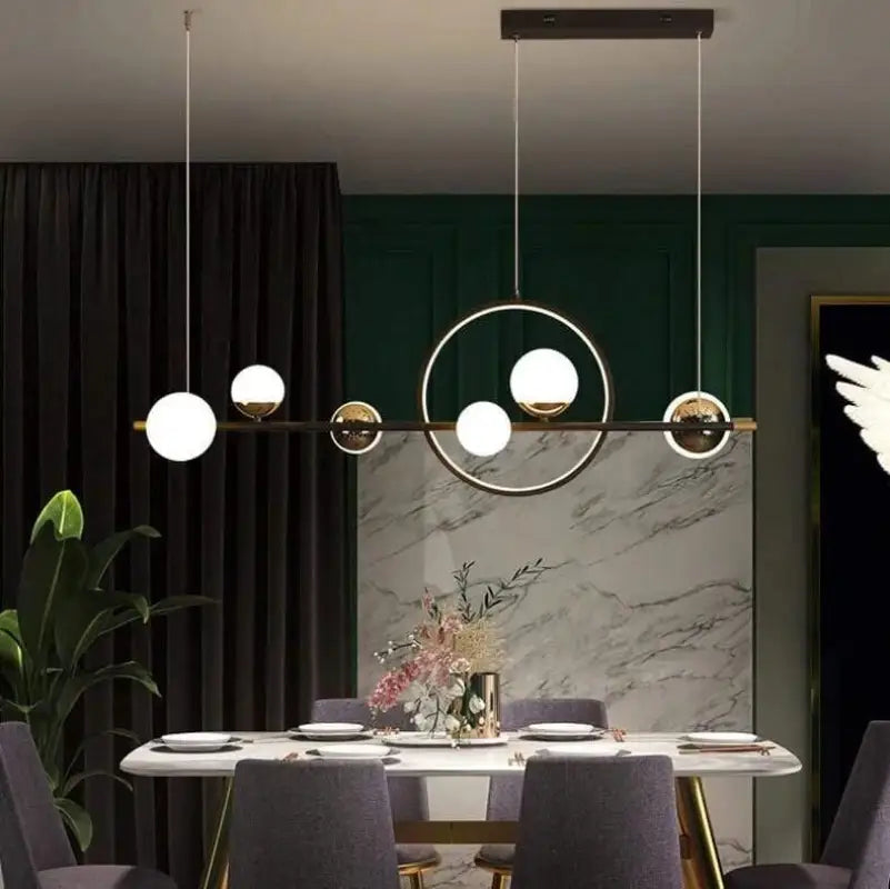 Hanglamp Bol Scandinavisch LED Aluminium Zwart 112cm Dimbaar Design