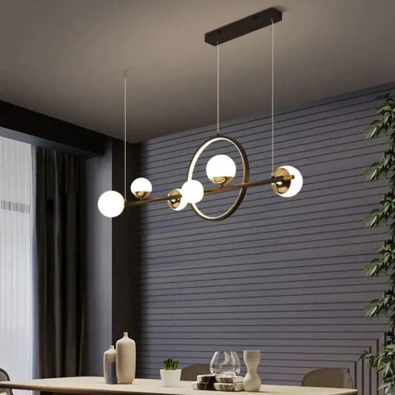 Hanglamp Bol Scandinavisch LED Aluminium Zwart 112cm Dimbaar Design