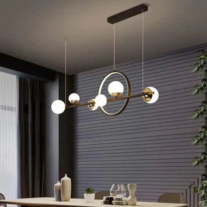Hanglamp Bol Scandinavisch LED Aluminium Zwart 112cm Dimbaar Design