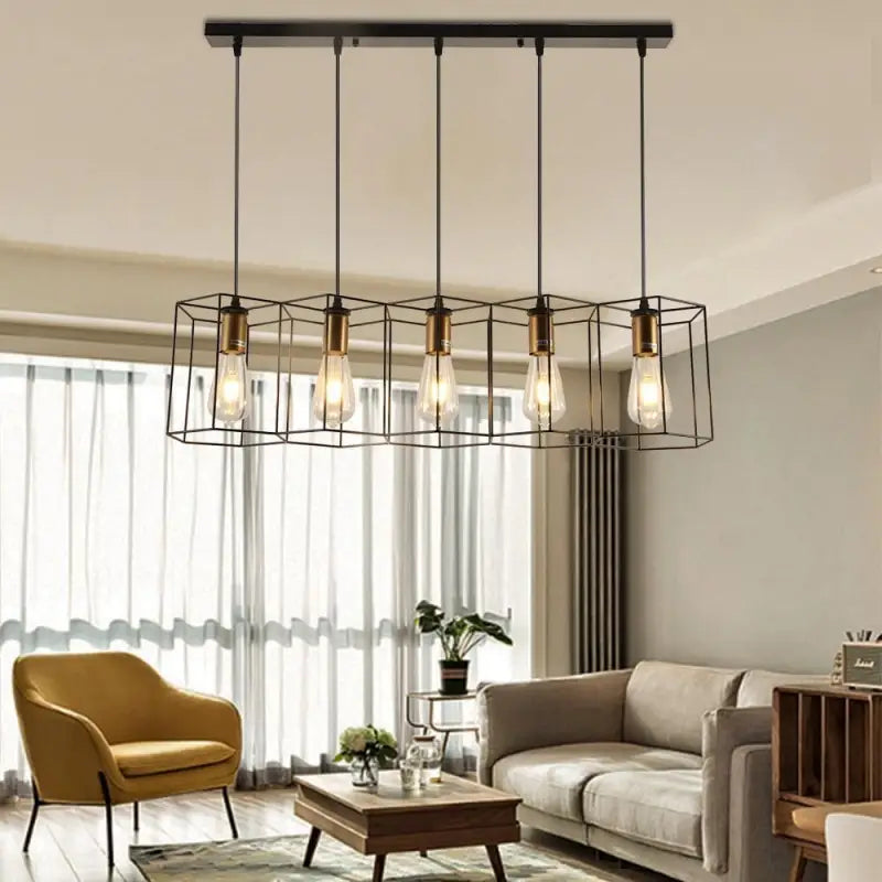 Hanglamp Industrieel Metaal Zwart 35-Lichts Honingraat Hexagon G9 LED Eetkamer Loft