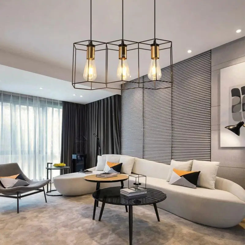 Hanglamp Industrieel Metaal Zwart 35-Lichts Honingraat Hexagon G9 LED Eetkamer Loft
