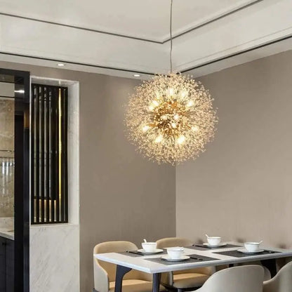 Hanglamp Paardenbloem Design Aluminium Acryl LED G9 35W Goud Zilver Woonkamer Slaapkamer