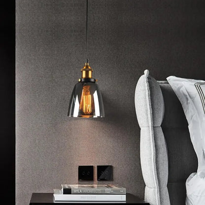 Hanglamp Rookglas Modern Metaal Zwart Goud E27 Industriële Verlichting
