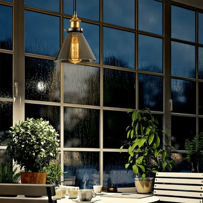 Hanglamp Rookglas Modern Metaal Zwart Goud E27 Industriële Verlichting