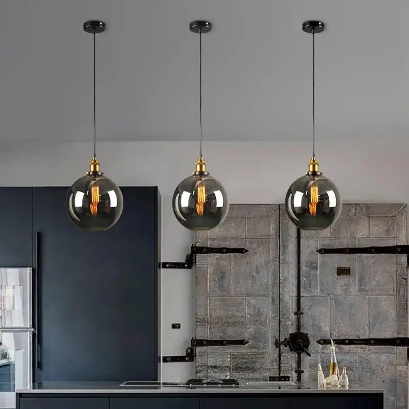 Hanglamp Rookglas Modern Metaal Zwart Goud E27 Industriële Verlichting