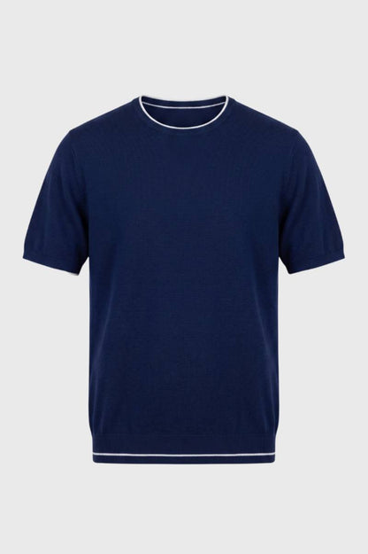 Klassieke Heren T-shirt Ronde Hals Geribbeld - StudioMarella