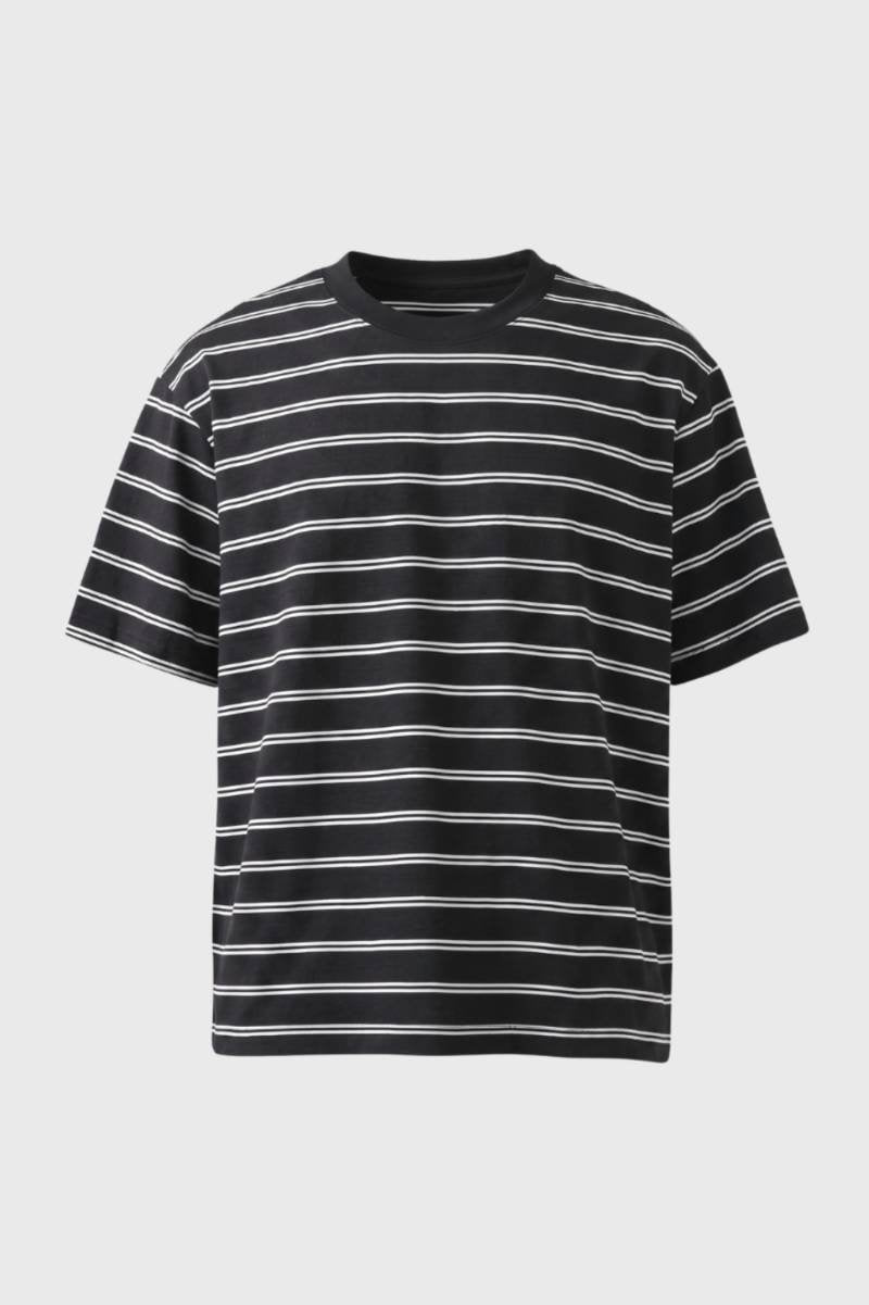 Heren T-shirt Korte Mouwen Gestreept Oversized - StudioMarella