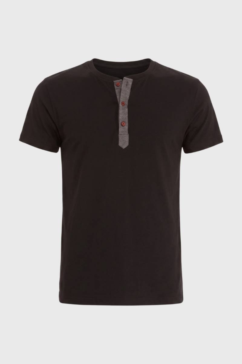 Herent-Shirt Henley Knoopsluiting Casual Stijl - StudioMarella