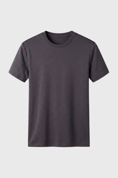 T-shirt Heren - Klassieke Ronde Hals | Comfortabele Pasvorm — Antraciet