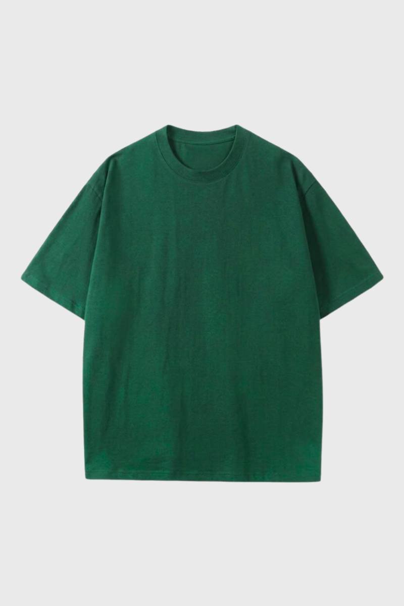 T-Shirt Heren - Oversized Basic | Ronde Hals - Groen