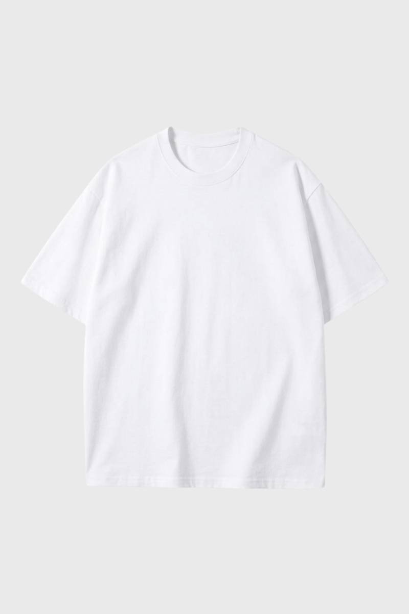 T-Shirt Heren - Oversized Basic | Ronde Hals - Wit