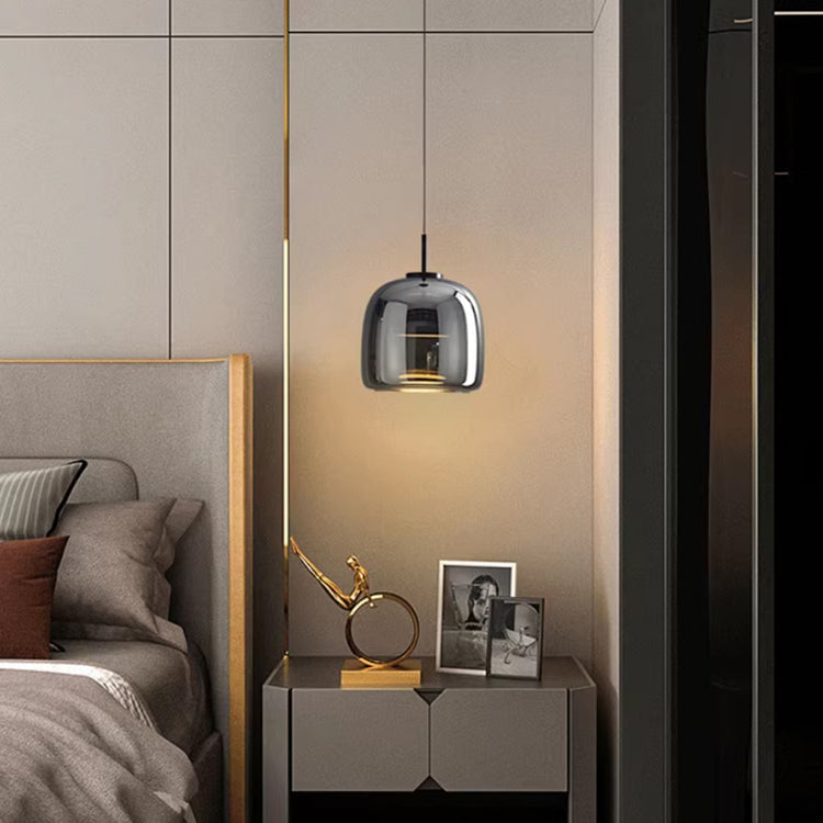 Hanglamp Zwart Glas Scandinavisch Nordic LED E27 16cm Pendellamp Keuken Woonkamer Luxe