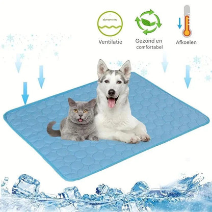 Zelfkoelende Rustmat voor Huisdieren Ademend Koelend Oppervlak Honden Katten Zomercomfort Verstelbaar Formaat