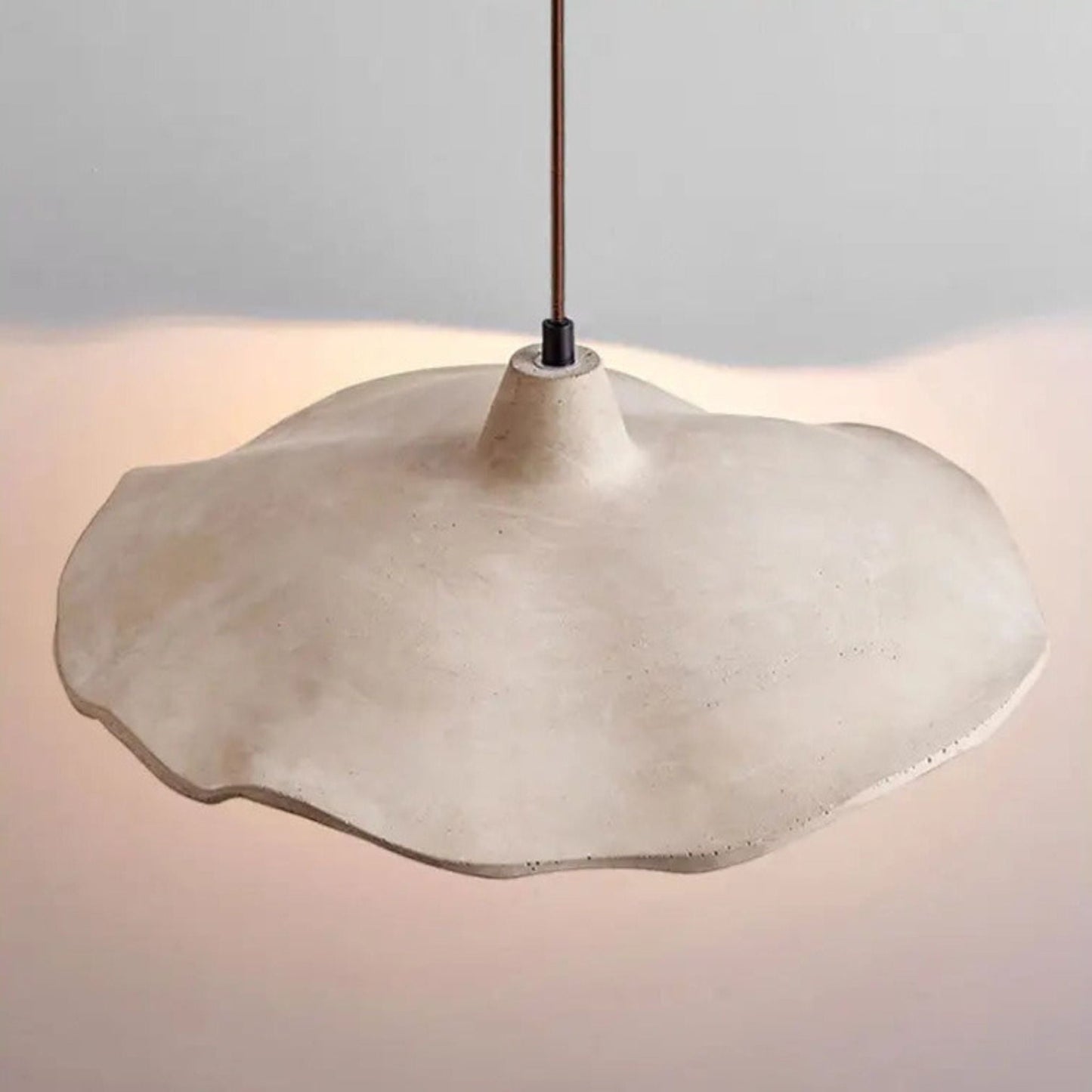 Hanglamp Travertin Beige Organische Vorm 42cm E27