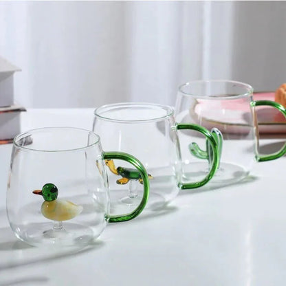 Glazen Theemok met 3D Dierenfiguur
