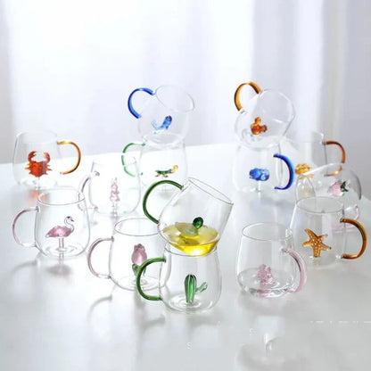 Glazen Theemok met 3D Dierenfiguur