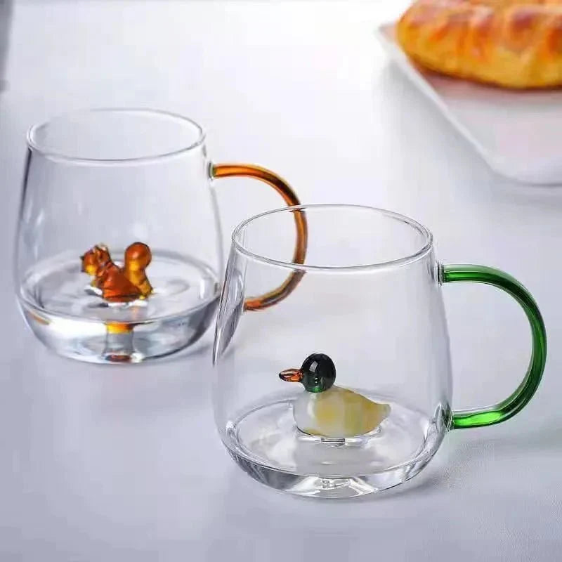 Glazen Theemok met 3D Dierenfiguur