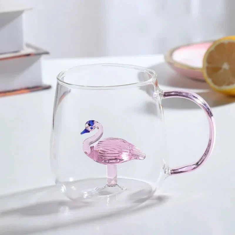 Glazen Theemok met 3D Dierenfiguur