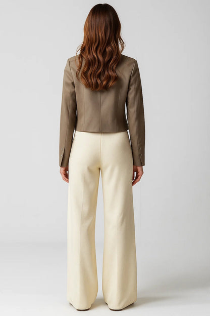 Dames Blazer Kort Model met Gouden Knopen Elegant