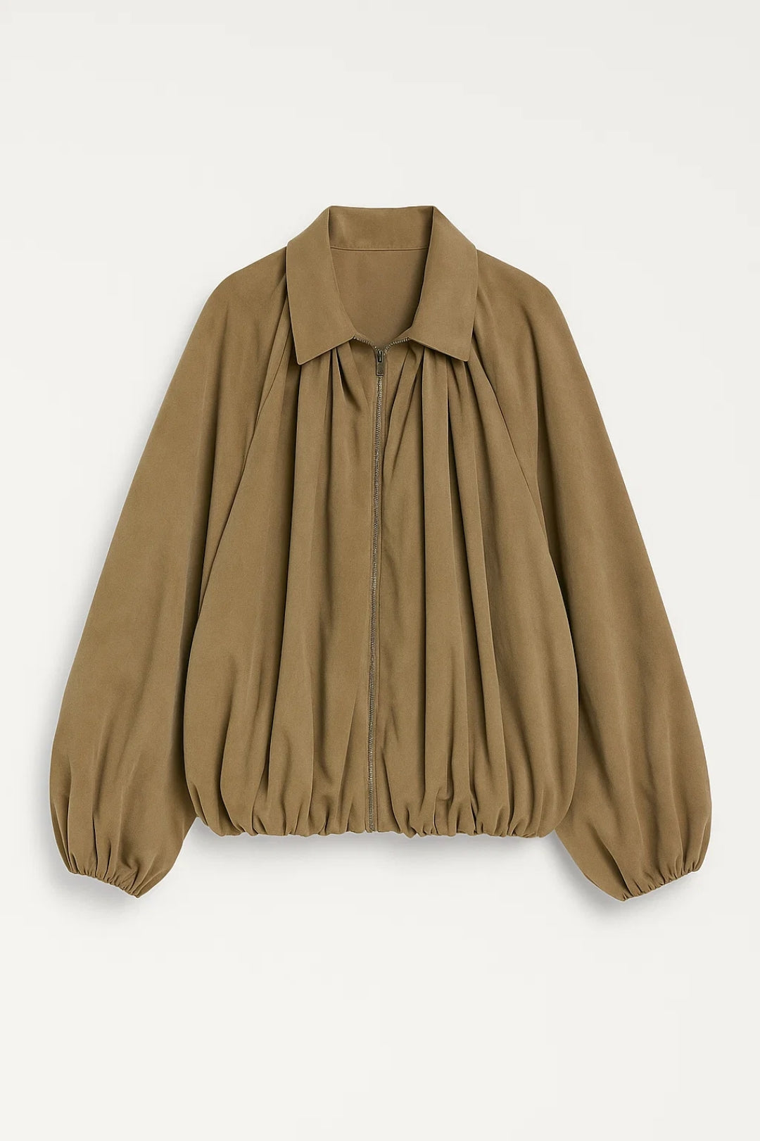 Dames Tussenjas Oversized met Ballonmouwen Casual Stijl